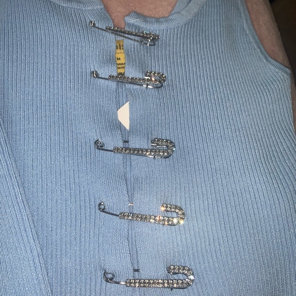 Light blue matching set. Stretch material. Never worn - Picture 5 of 6